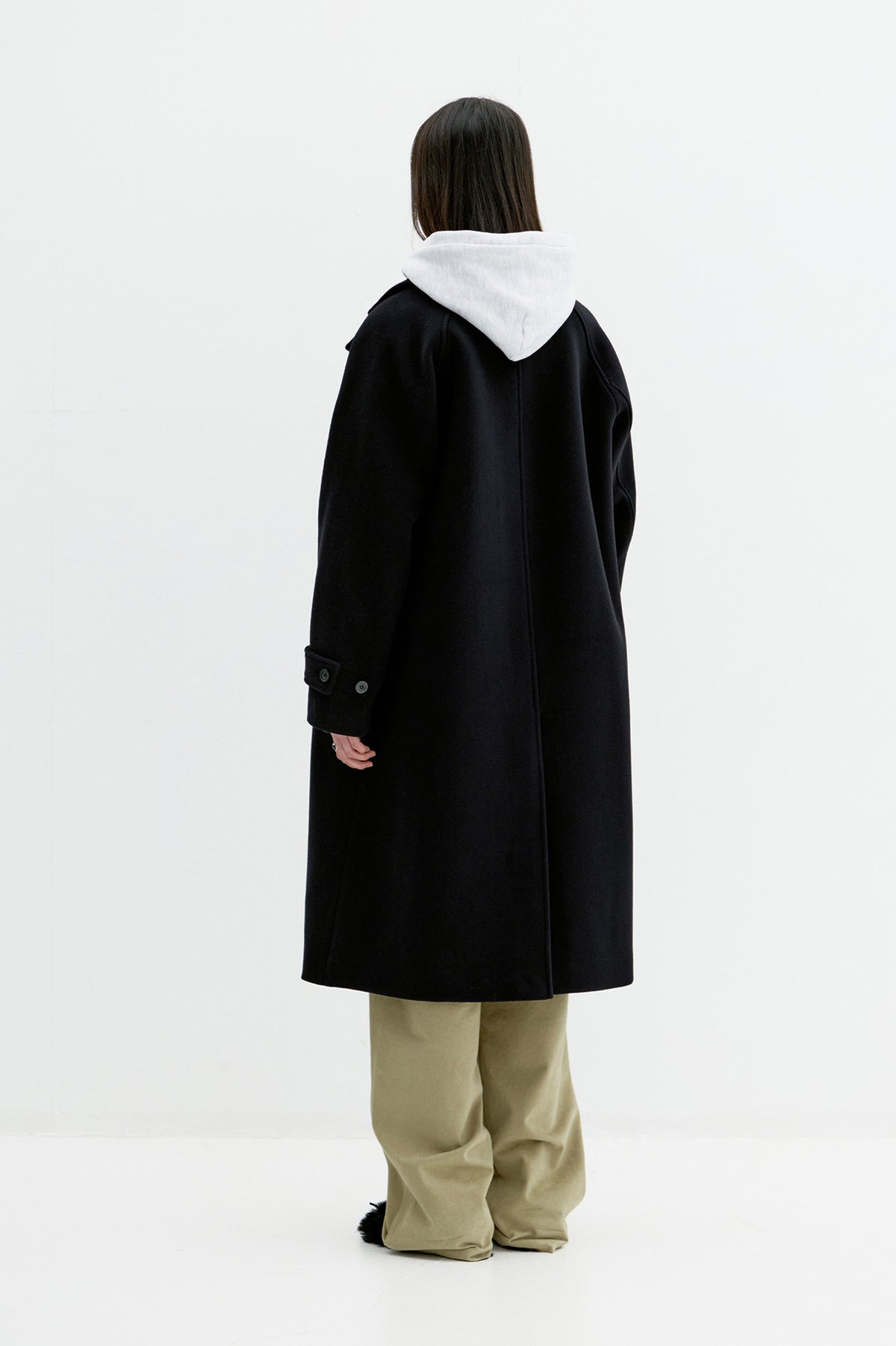 Coor - Belandi Cashmere-Blend Balmacaan Coat (Black) product image 5 | TRAB K-Fashion Australia