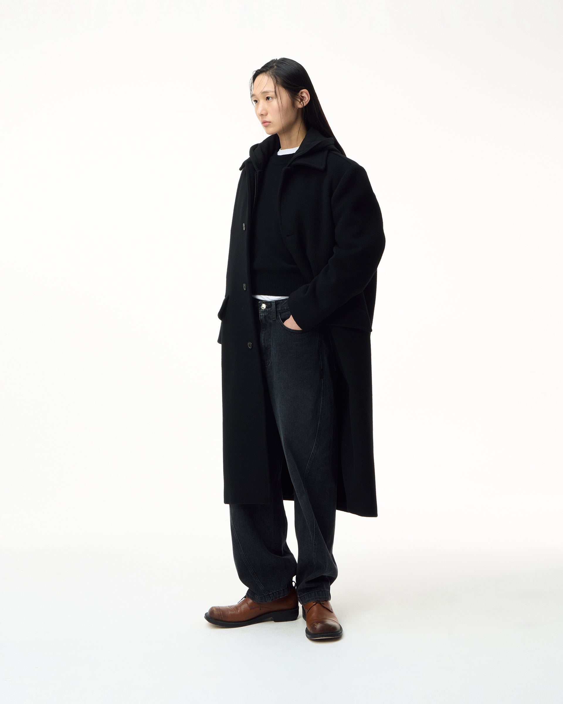 Ader Error - Sig; BK Tag coat 01 (Noir) product image 3 | TRAB K-Fashion Australia
