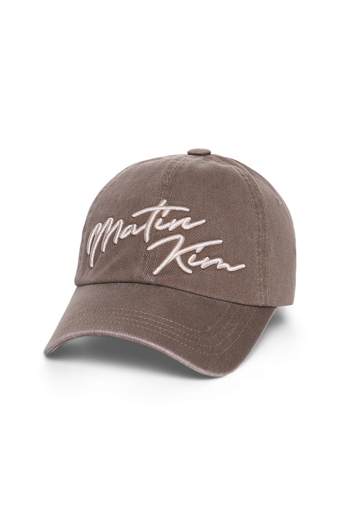 Matin Kim - Logo Script Ball Cap (Brown) product image 5 | TRAB K-Fashion Australia