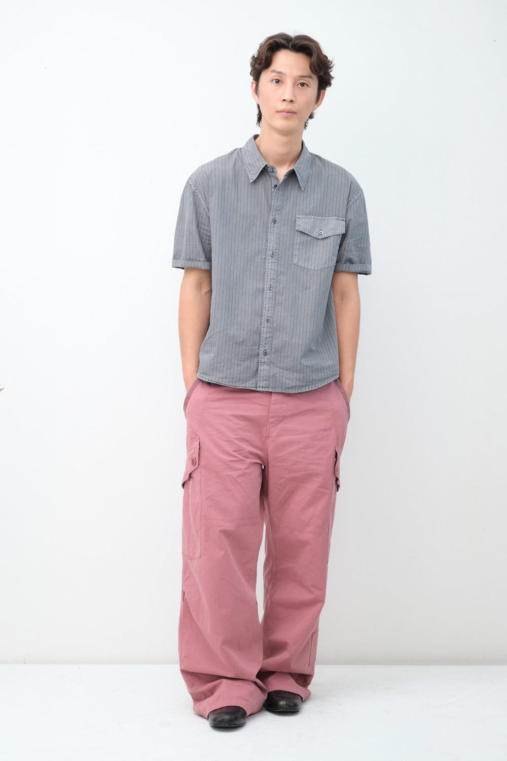 Hatchingroom - Curved Cargo Pants (Pink) product image 4 | TRAB K-Fashion Australia