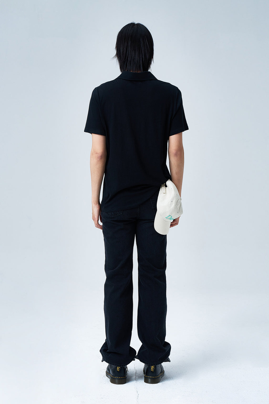 Deinet - Vintage Collar T-Shirt (Black) product image 3 | TRAB K-Fashion Australia