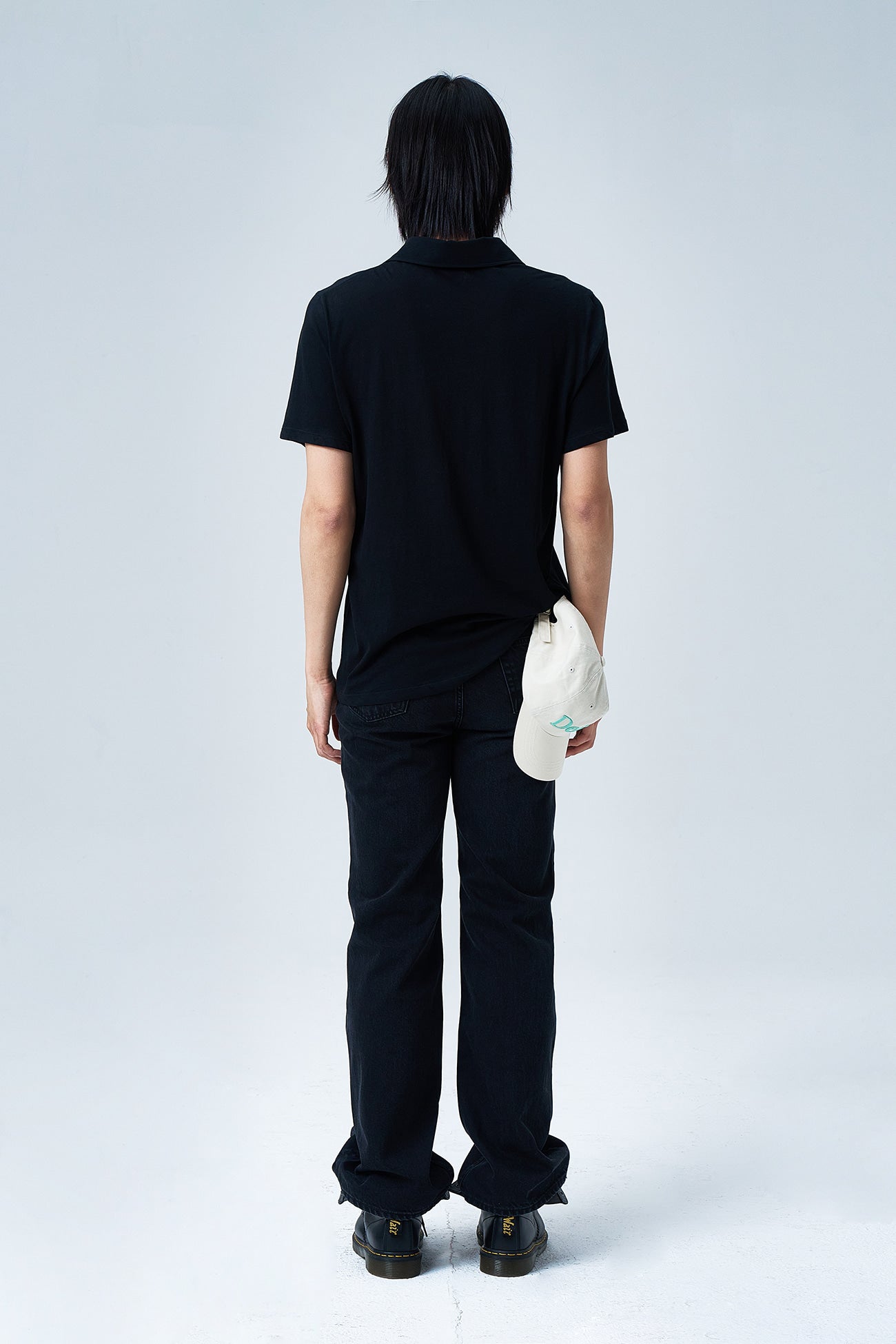 Deinet - Vintage Collar T-Shirt (Black) product image 3 | TRAB K-Fashion Australia