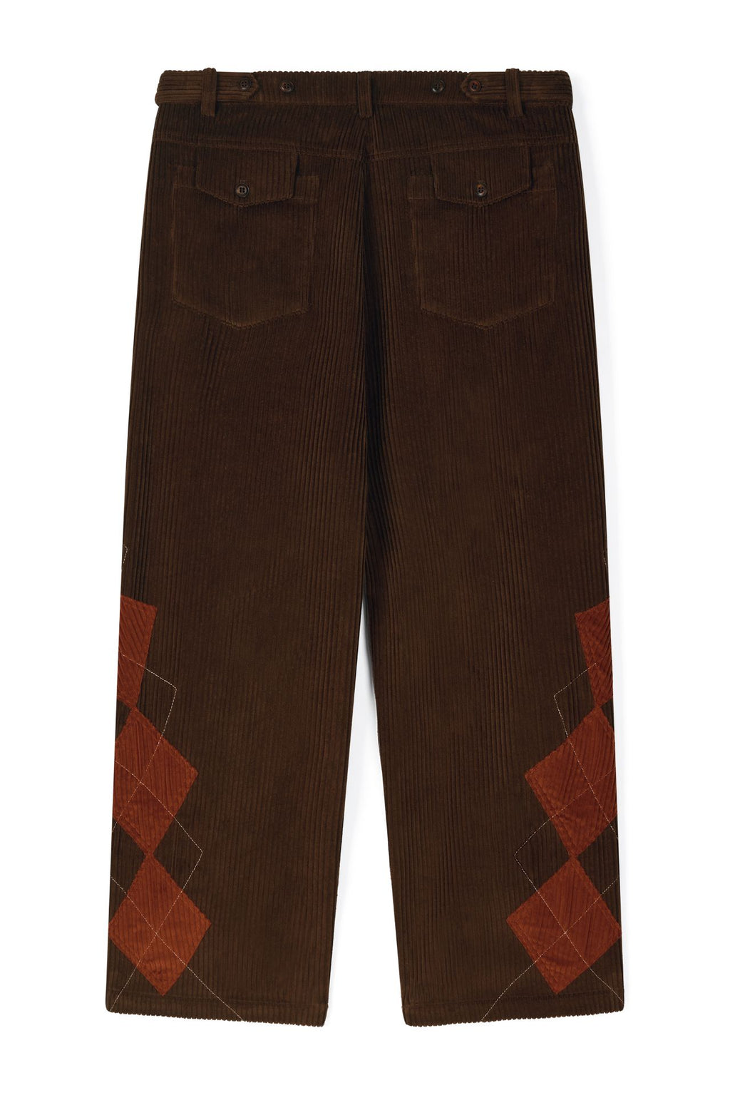 Ioedle - Argyle Kite Stem Corduroy Pants (Brown) product image 3 | TRAB K-Fashion Australia