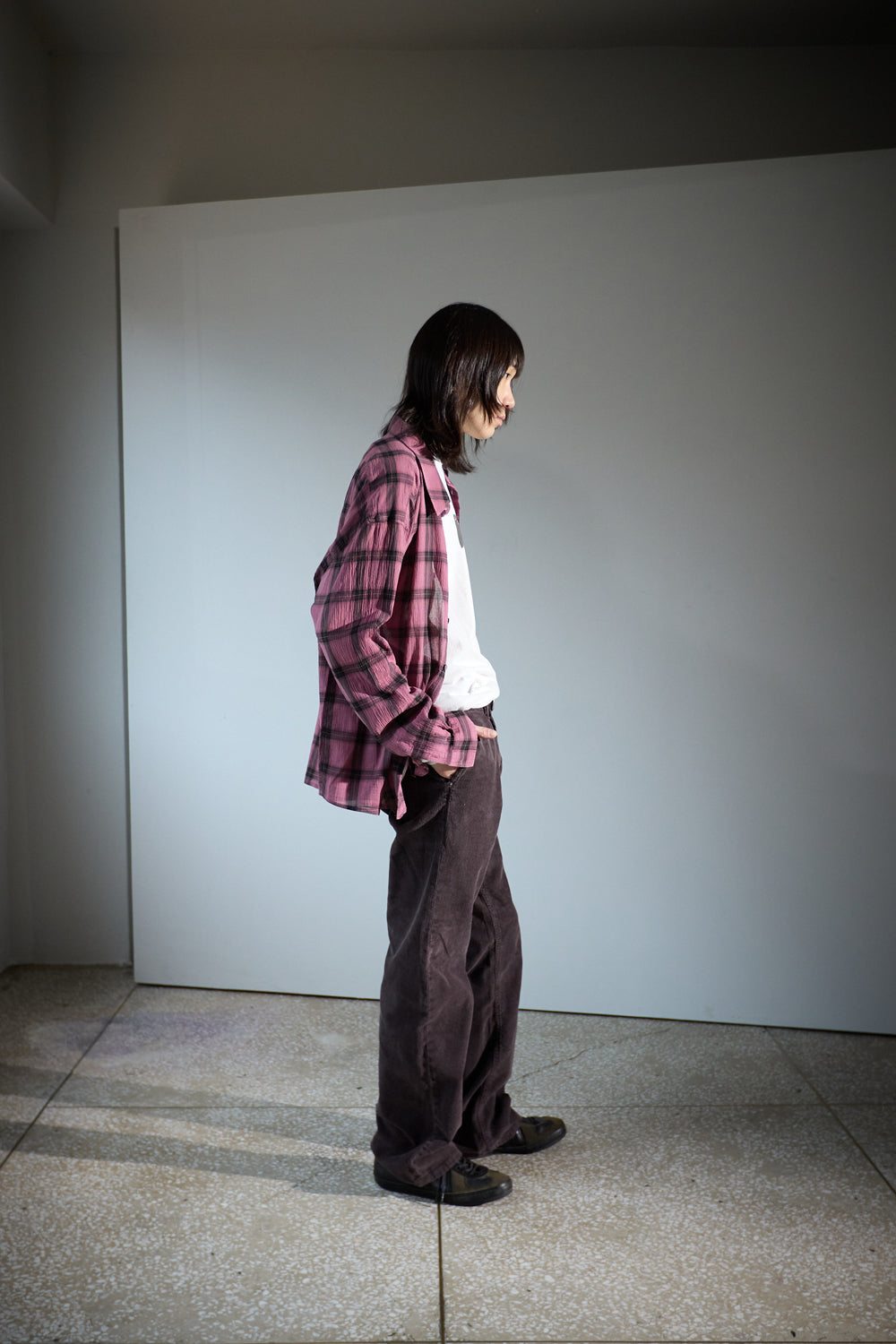 Hatchingroom - Classic Shirt Over Dyed Check (Pink) product image 7 | TRAB K-Fashion Australia