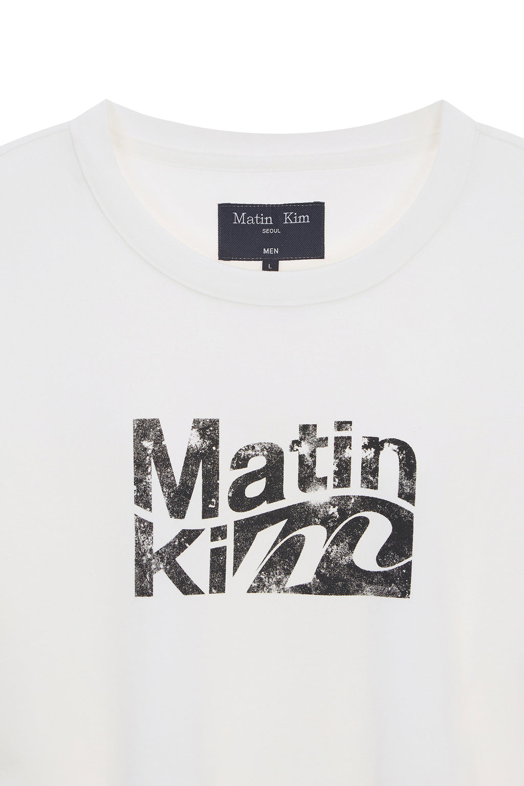 Matin Kim - Wavy Logo Graphic Top (White) product image 3 | TRAB K-Fashion Australia