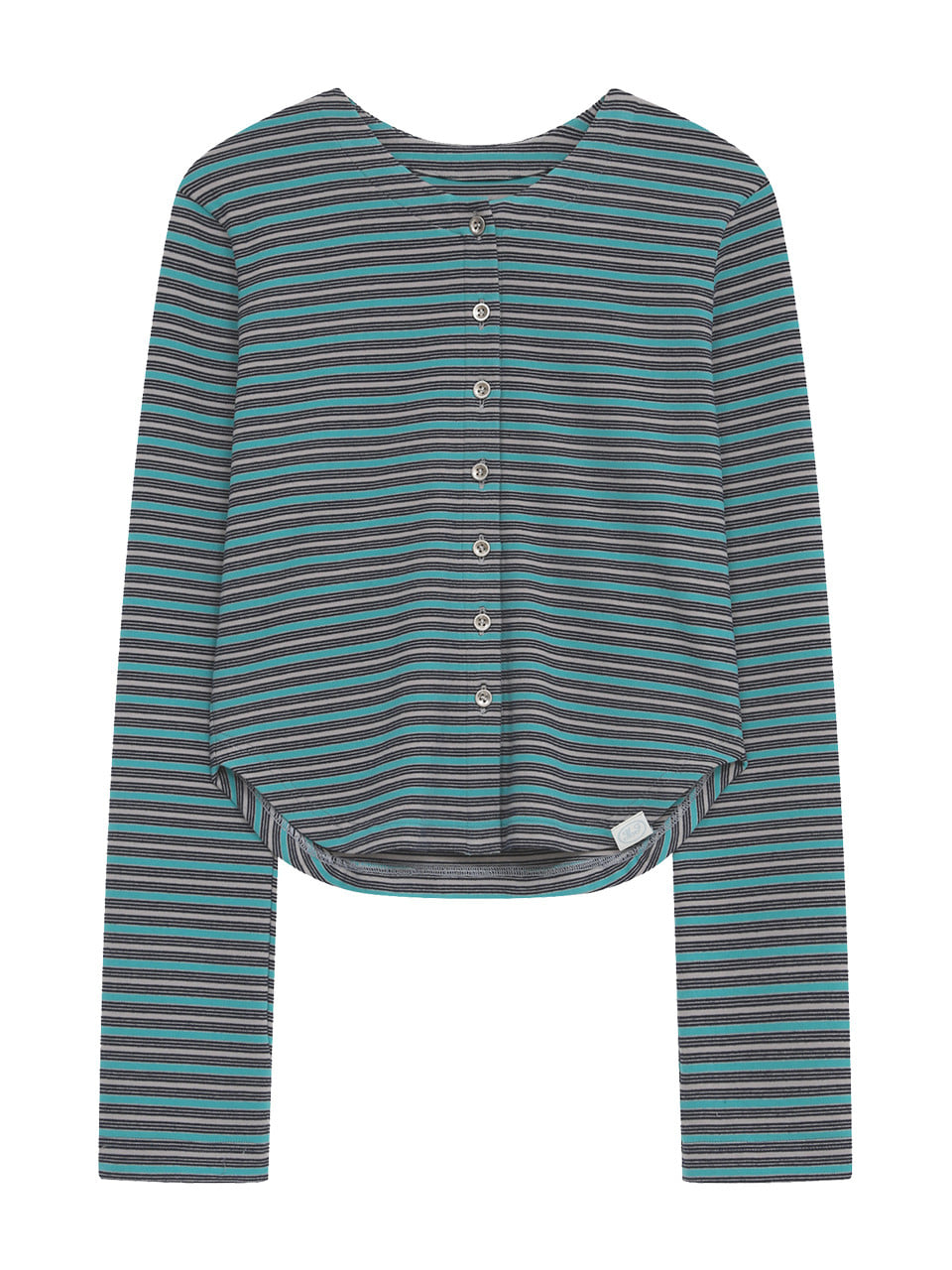 Margarin Fingers - Stripe Fleece Cardigan (Blue) product image 2 | TRAB K-Fashion Australia