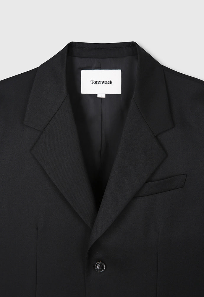 Tonywack - Virgin Wool Relaxed Tailored Jacket (Black) product image 10 | TRAB K-Fashion Australia