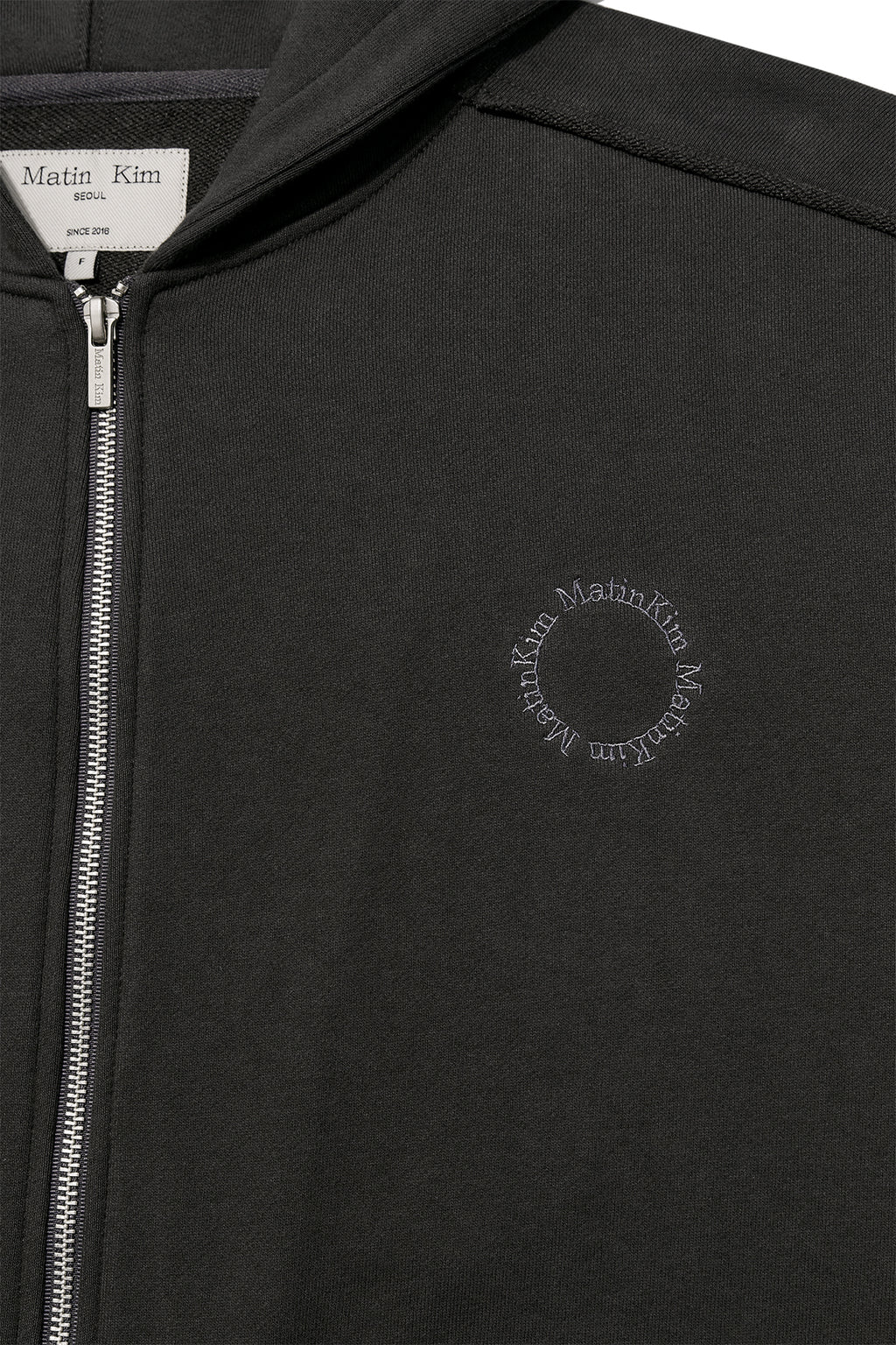 Matin Kim - Volume Pocket Hoody Zip Up (Charcoal) product image 3 | TRAB K-Fashion Australia