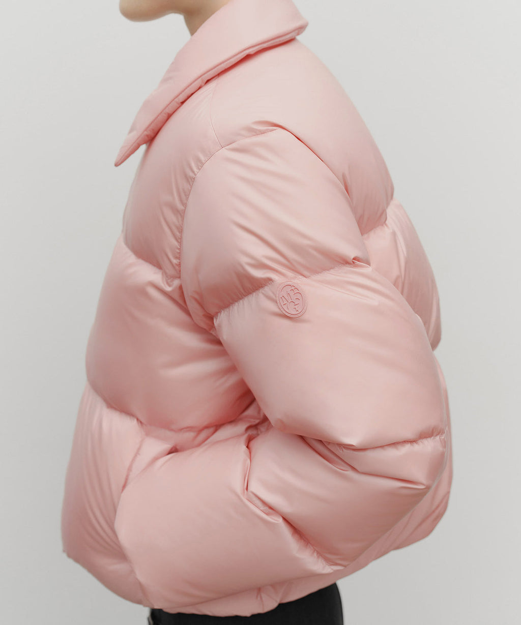 Marithe & Francois Girbaud - Collar Crop Down Jacket (Pink) product image 4 | TRAB K-Fashion Australia