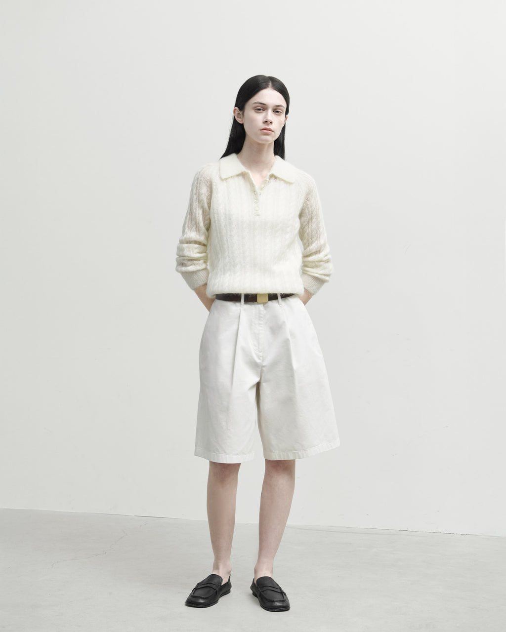 Brownyard - Washed Half Pants (Ivory) product image 1 | TRAB K-Fashion Australia