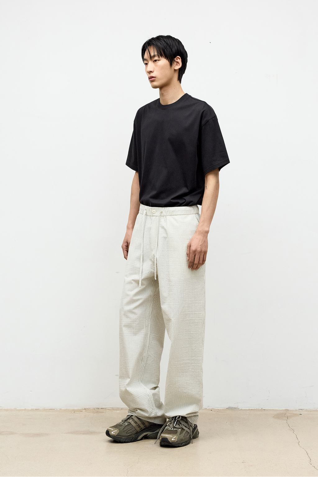 Coor - Stripe Cotton Lounge Pants (Ivory) product image 4 | TRAB K-Fashion Australia