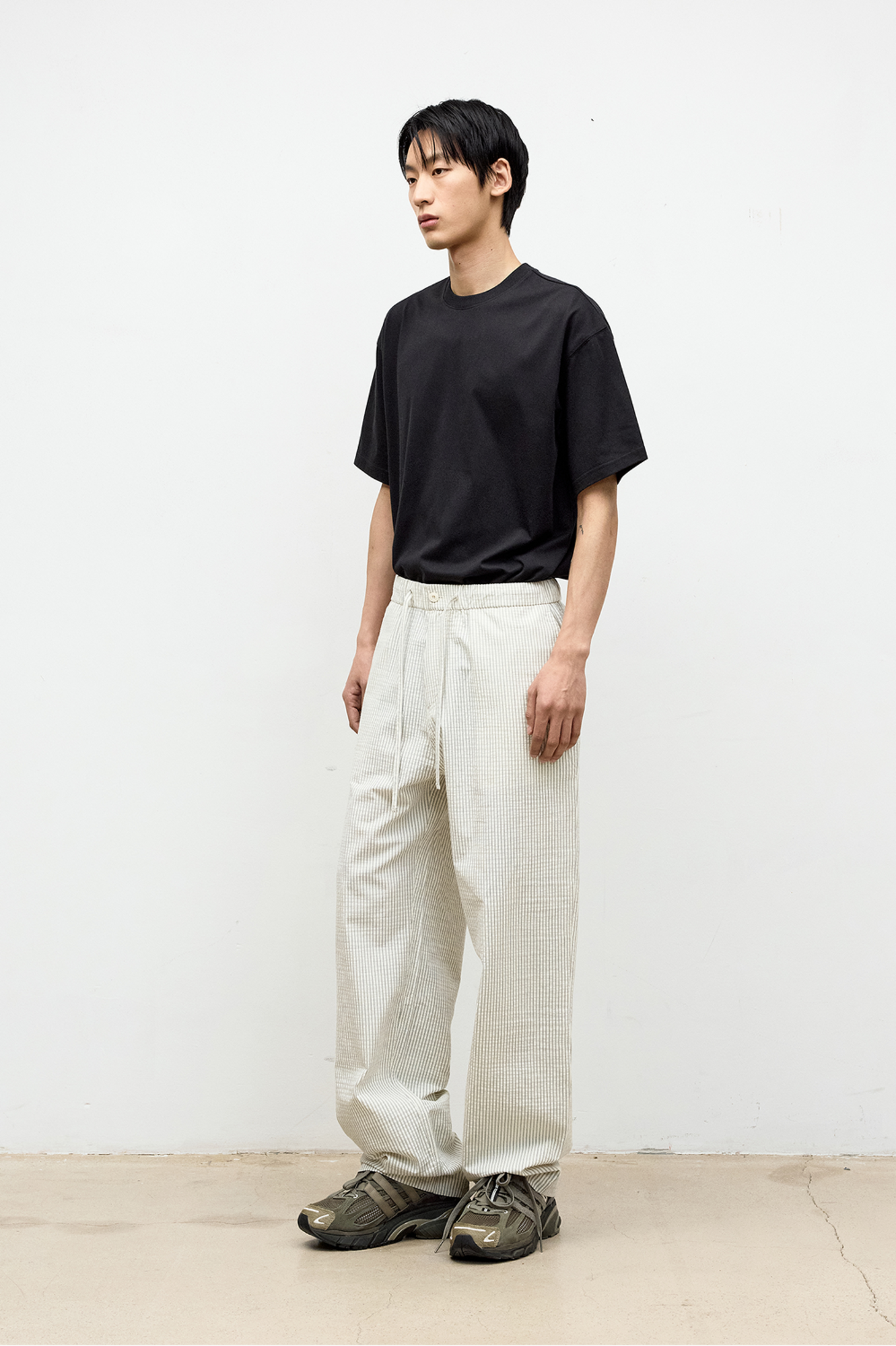 Coor - Stripe Cotton Lounge Pants (Ivory) product image 4 | TRAB K-Fashion Australia
