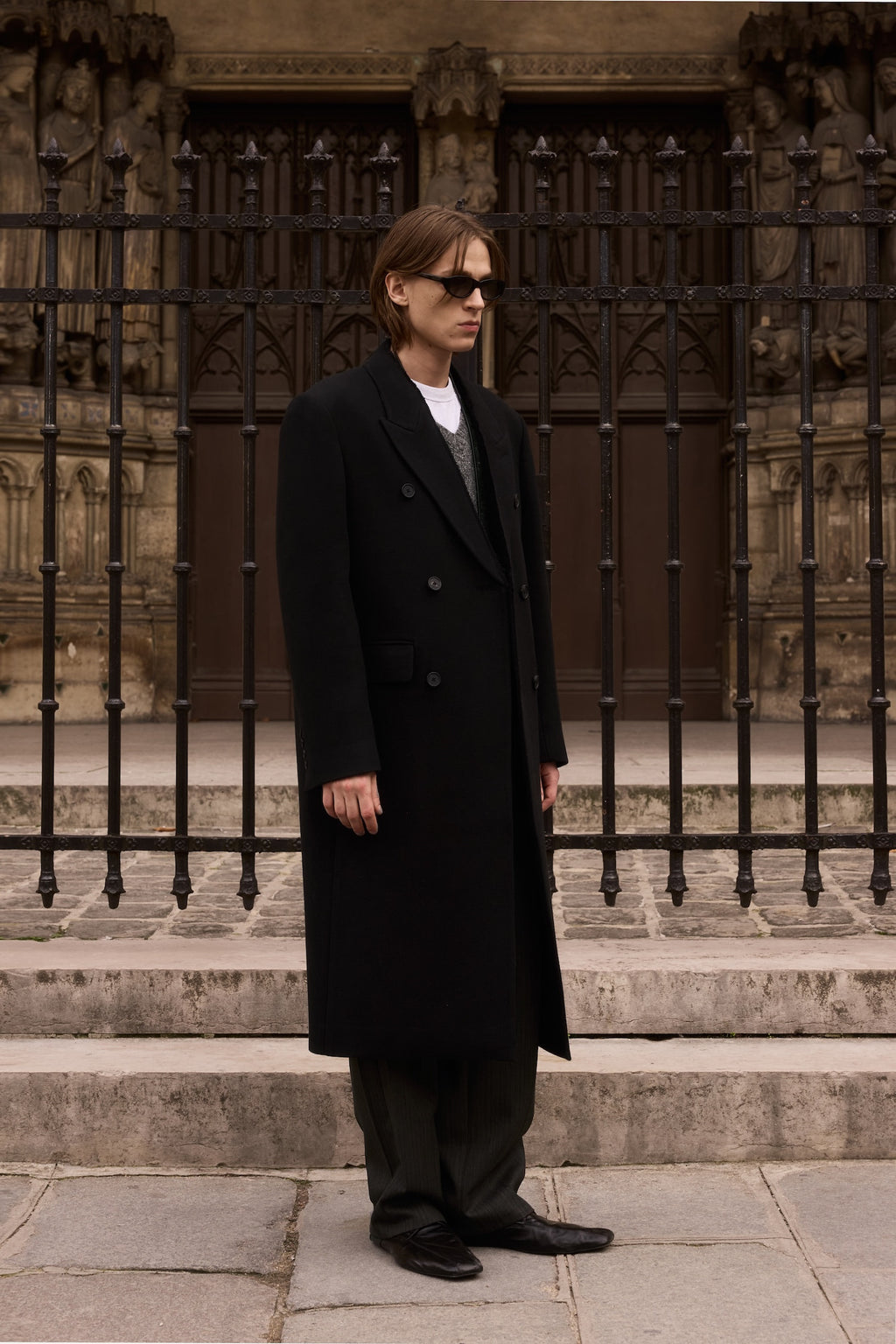 STU - Inverted Double Coat In (Black) product image 2 | TRAB K-Fashion Australia