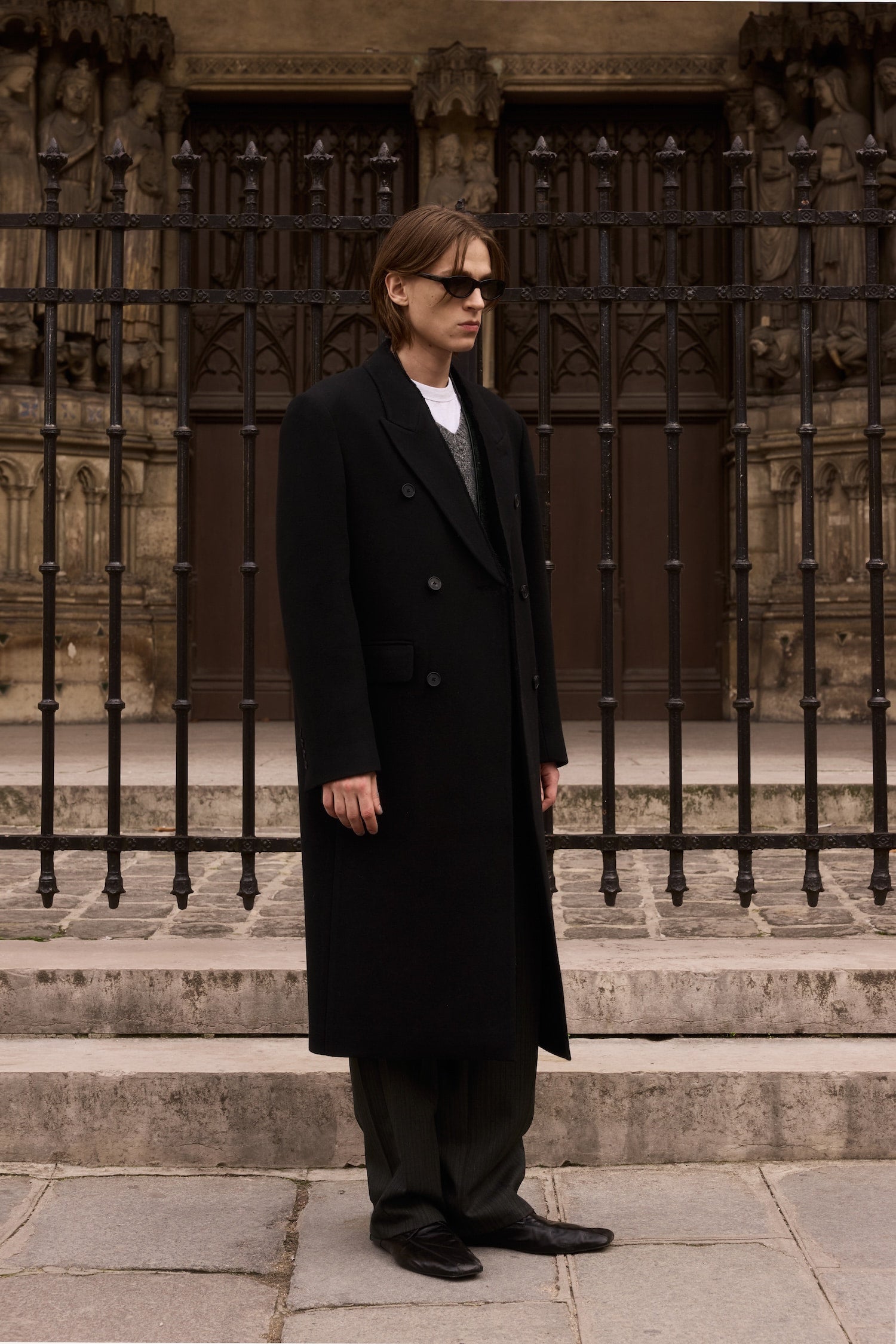 STU - Inverted Double Coat In (Black) product image 2 | TRAB K-Fashion Australia