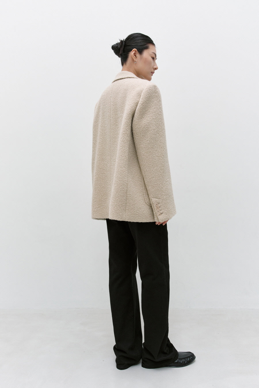 Insilence - Boucle Two-Way Jacket (Beige) product image 6 | TRAB K-Fashion Australia