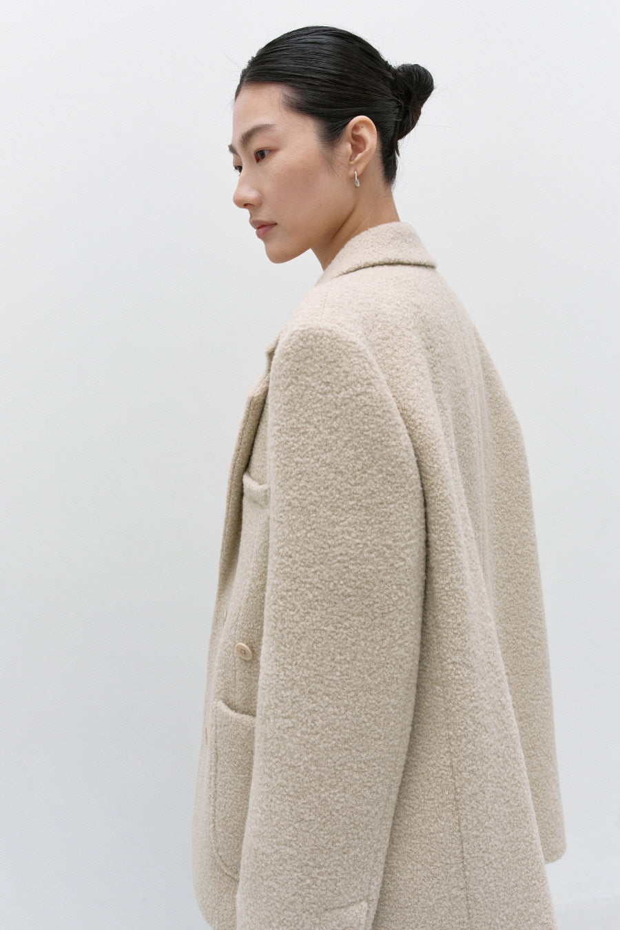 Insilence - Boucle Two-Way Jacket (Beige) product image 5 | TRAB K-Fashion Australia