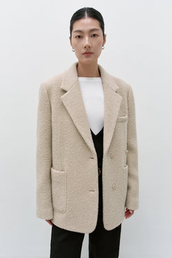 Insilence - Boucle Two-Way Jacket (Beige) product image 1 | TRAB K-Fashion Australia
