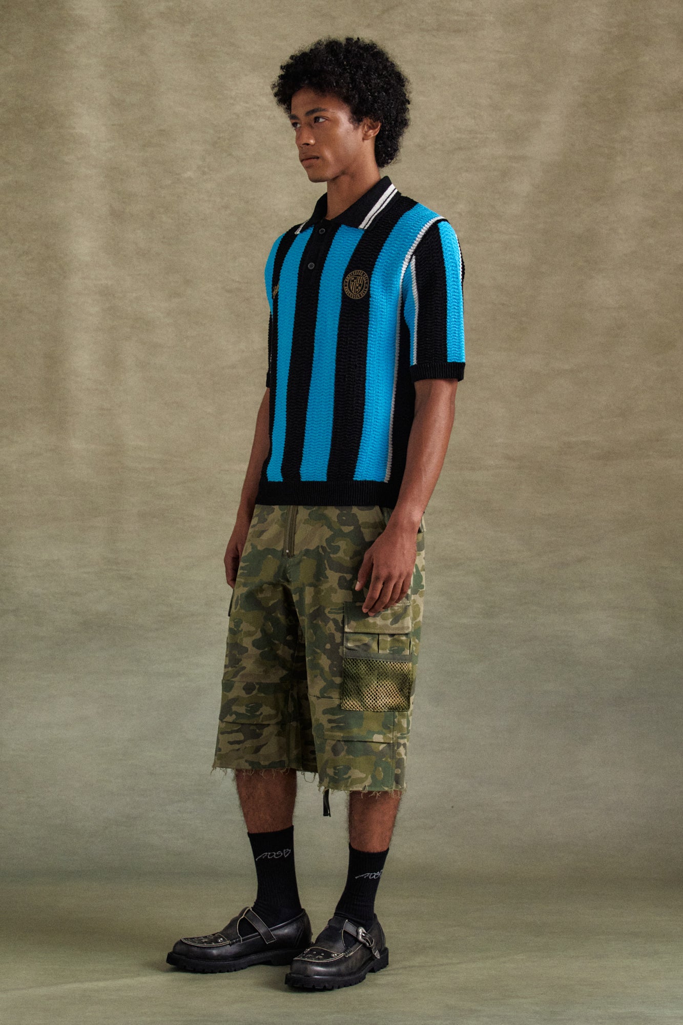Andersson Bell - Depot Camouflage Cargo Shorts (Khaki) product image 2 | TRAB K-Fashion Australia