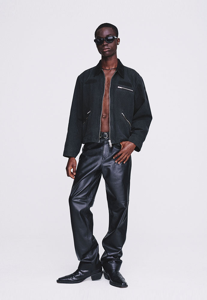 Tonywack - Patch Work Fade-Effect Work Jacket Stone Washed (Faded Black) product image 5 | TRAB K-Fashion Australia