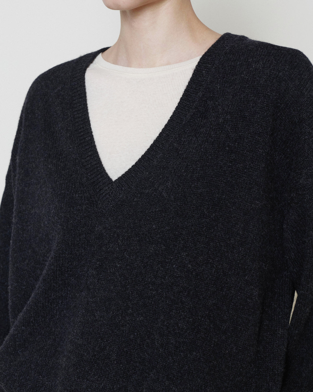Brownyard - Deep V Neck Sweater (Charcoal) product image 3 | TRAB K-Fashion Australia