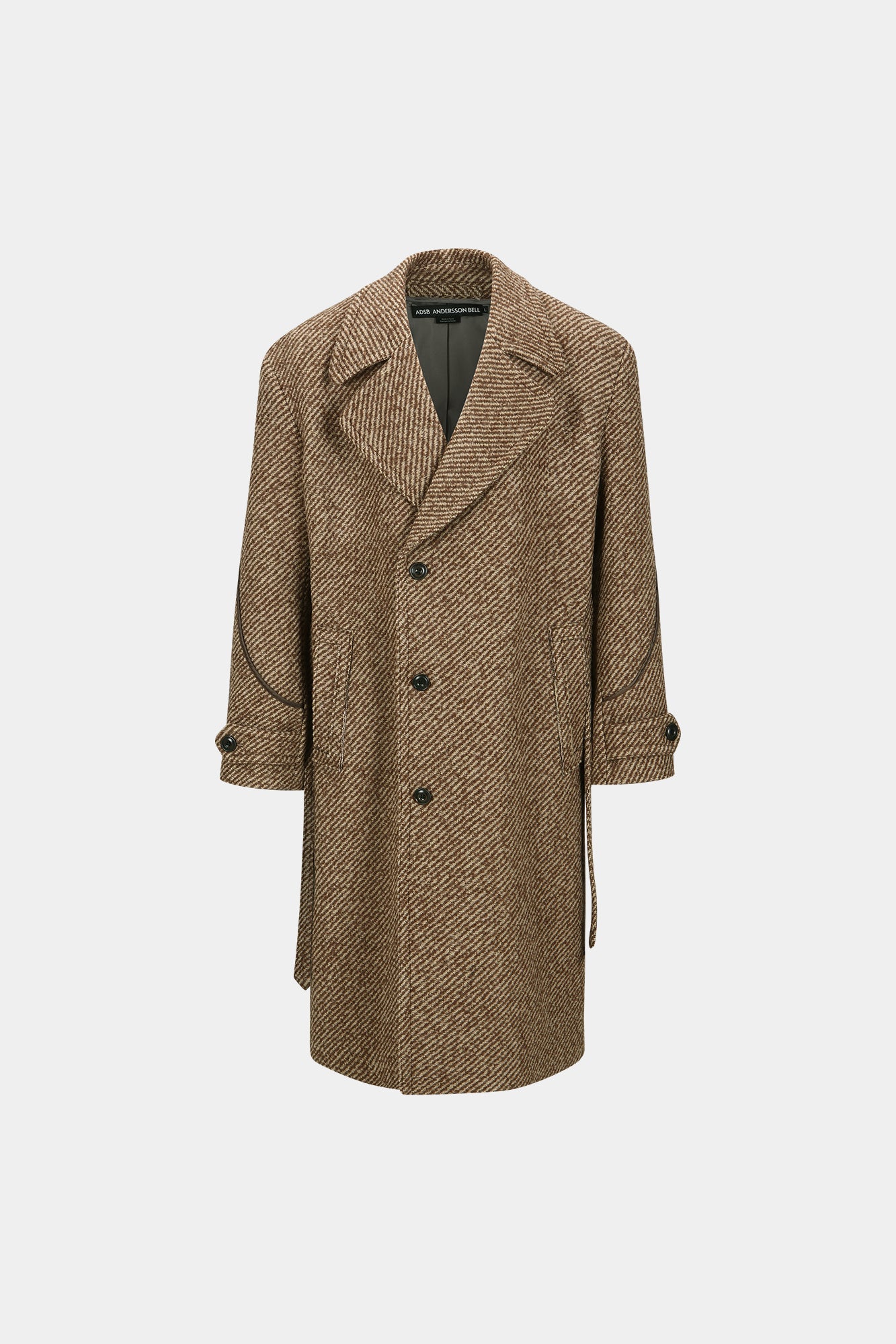 Andersson Bell - Rovy Double Breasted Big Twill Coat (Brown) product image 8 | TRAB K-Fashion Australia