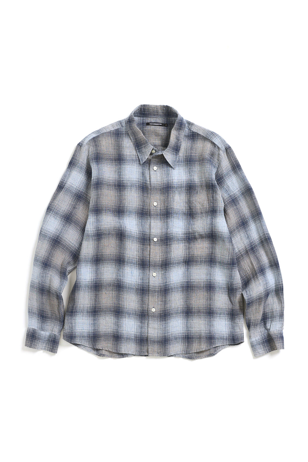 Hatchingroom - Museum Shirt Linen Check (Blue/Grey) product image 1 | TRAB K-Fashion Australia