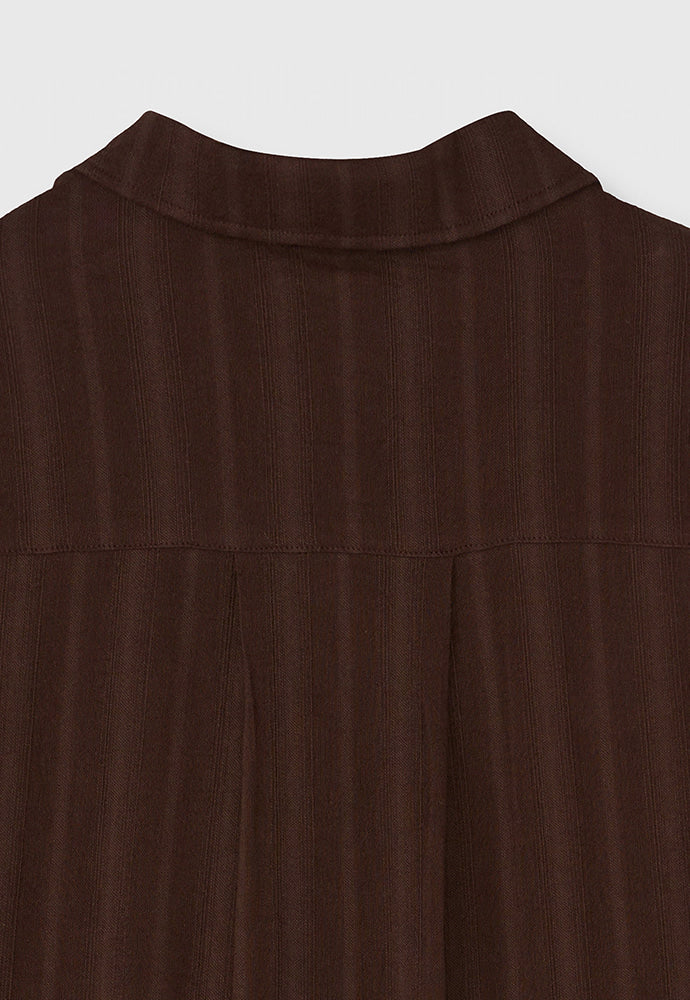 Tonywack - Cotton Linen Textured Stripe Shirt (Brown) product image 11 | TRAB K-Fashion Australia