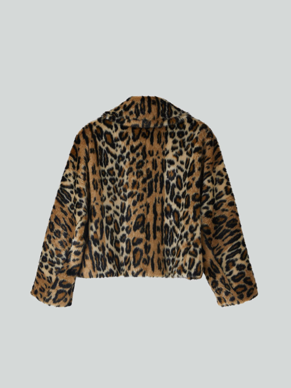 Recto - Leopard Faux Fur Short Coat (Beige) product image 8 | TRAB K-Fashion Australia