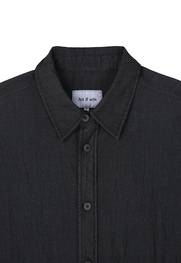 Art if acts - Garment Dyed Two Pocket Half Shirt (Faded Black) product image 8 | TRAB K-Fashion Australia
