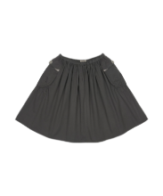 Coyseio - Big Pocket Shirring Skirt (Charcoal) product image 1 | TRAB K-Fashion Australia