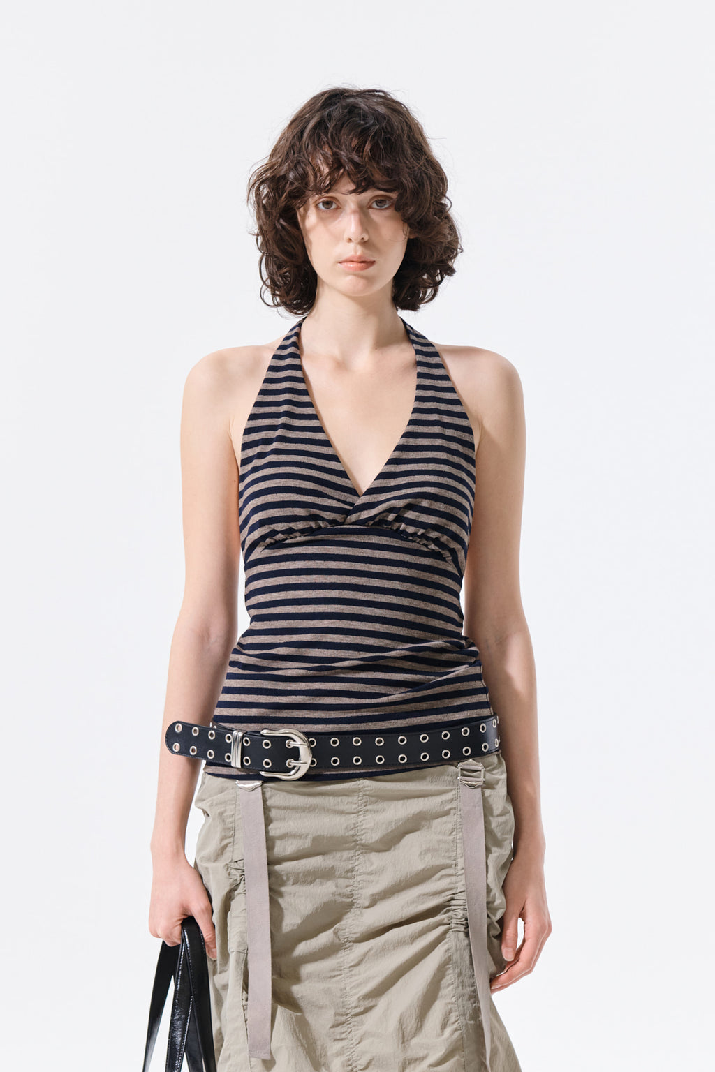 Matin Kim - Striped Halter Neck Top (Navy) product image 6 | TRAB K-Fashion Australia
