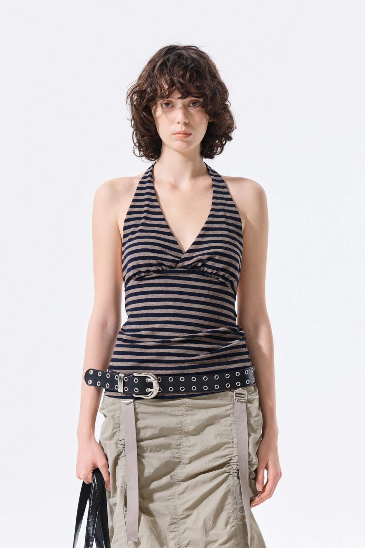 Matin Kim - Striped Halter Neck Top (Navy) product image 6 | TRAB K-Fashion Australia