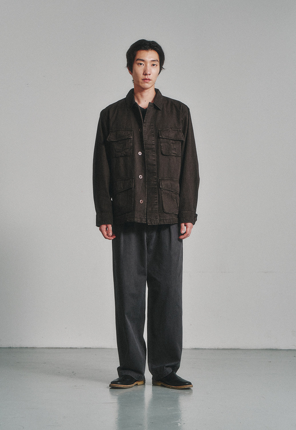 Art if acts - Garment Dyed Jungle Fatigue Jacket (Mud Brown) product image 2 | TRAB K-Fashion Australia
