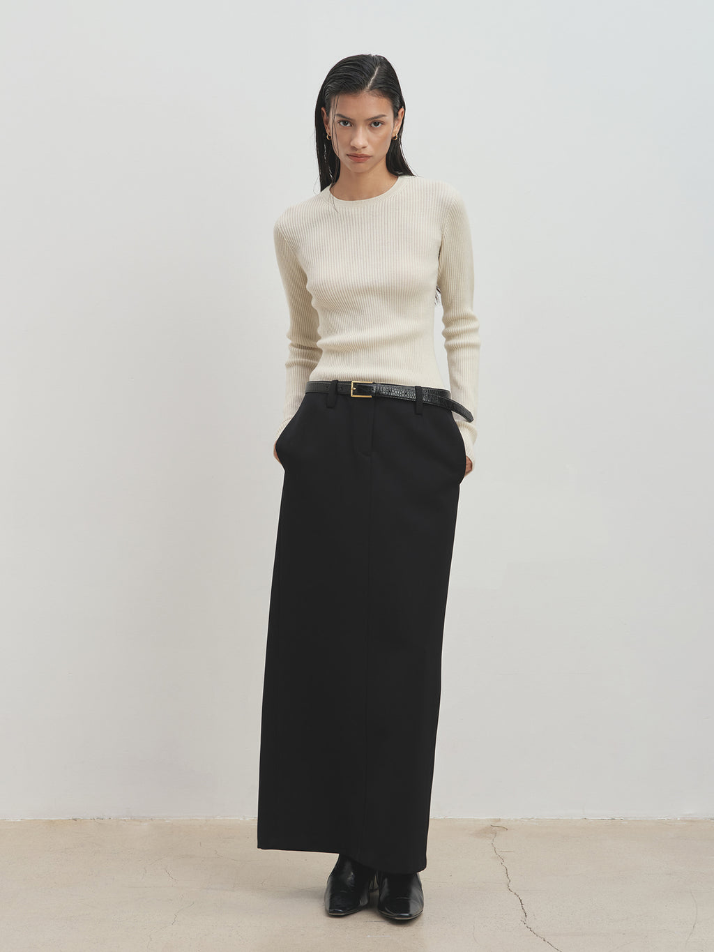 Tonywack - Super Fine Wool Ribbed Sweater (Ivory) product image 6 | TRAB K-Fashion Australia