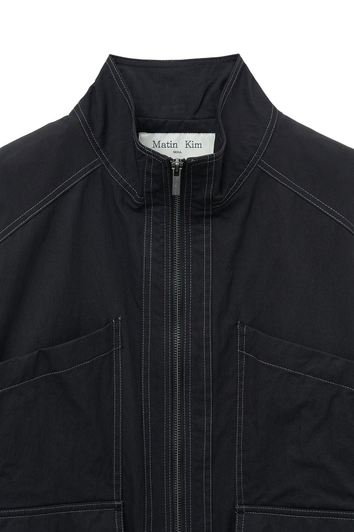 Matin Kim - Utility Bomber Jumper (Black) product image 3 | TRAB K-Fashion Australia