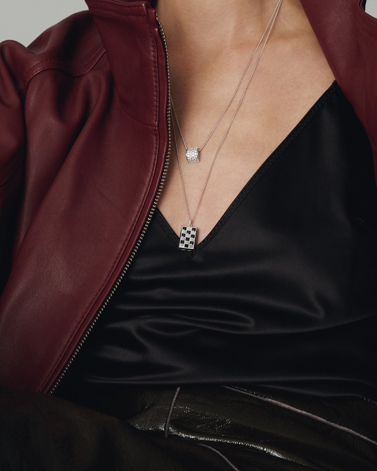 Numbering - Checkered Pendant Necklace #3732 product image 3 | TRAB K-Fashion Australia