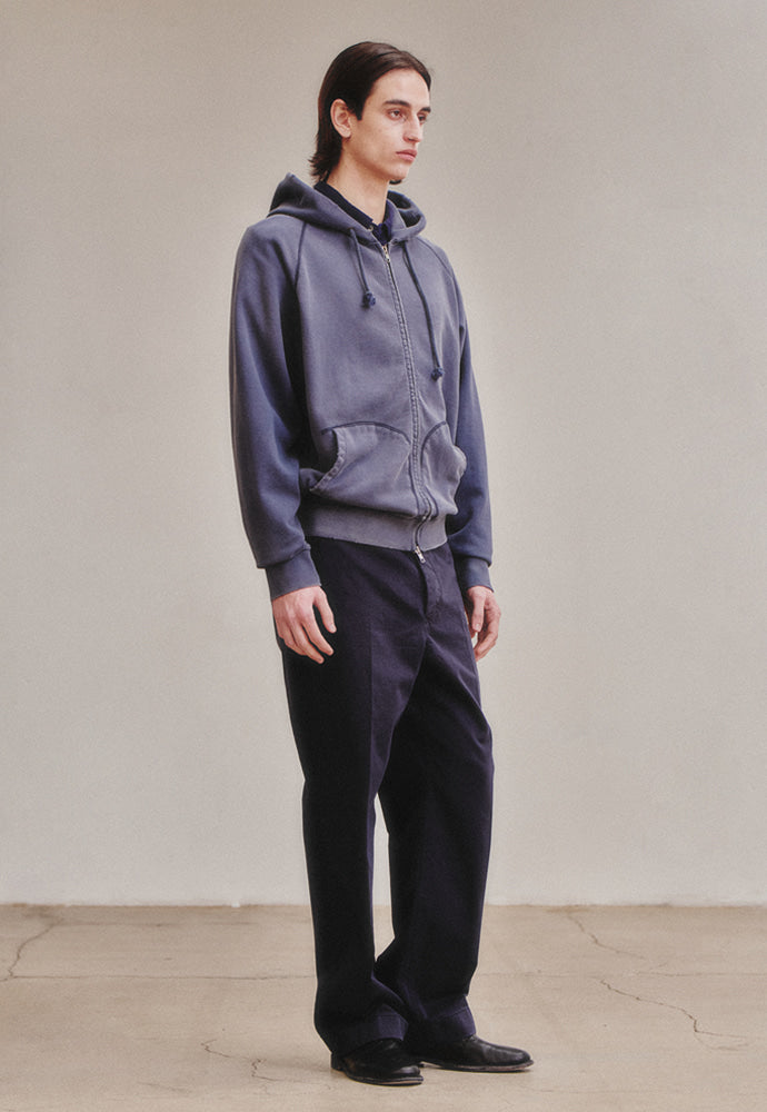 Art if acts - Garment Dyed Sweat Hooded Zip-Up (Navy) product image 4 | TRAB K-Fashion Australia