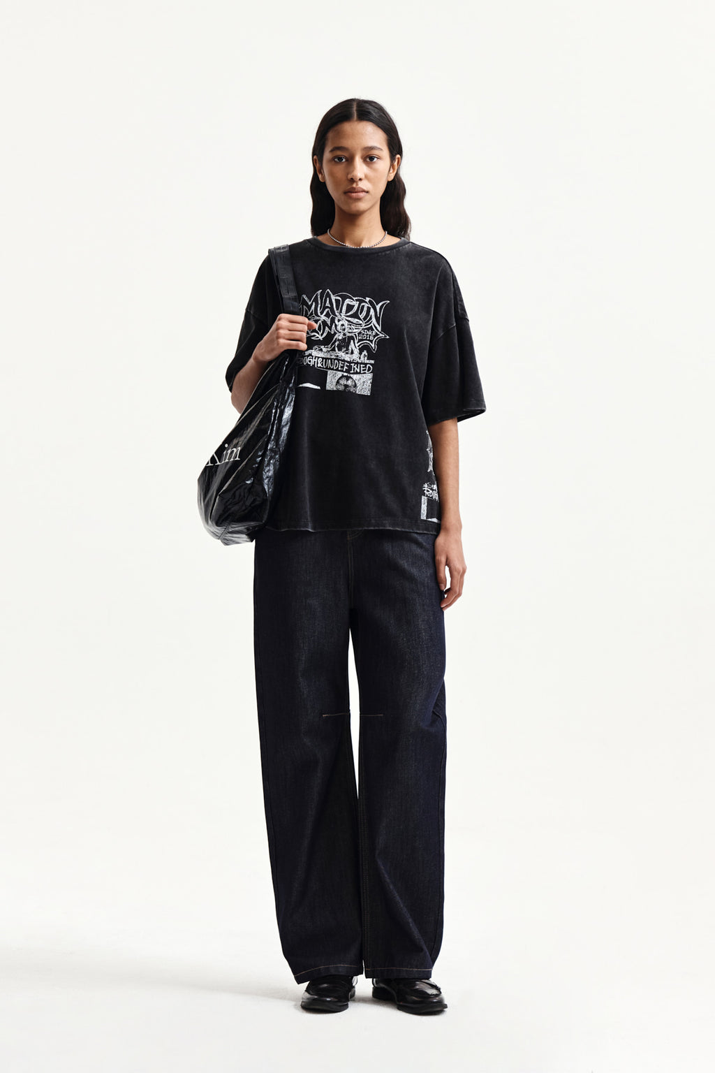 Matin Kim - Vintage Graffiti Artwork Top (Black) product image 9 | TRAB K-Fashion Australia