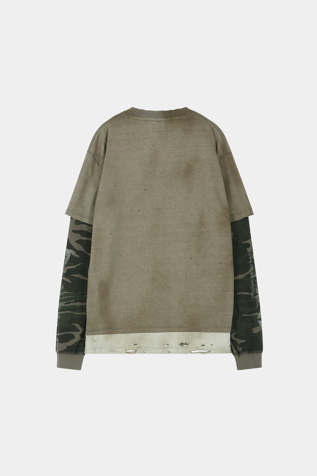 Andersson Bell - Distress Layered Long Sleeve T-Shirt (beige) (Beige) product image 8 | TRAB K-Fashion Australia