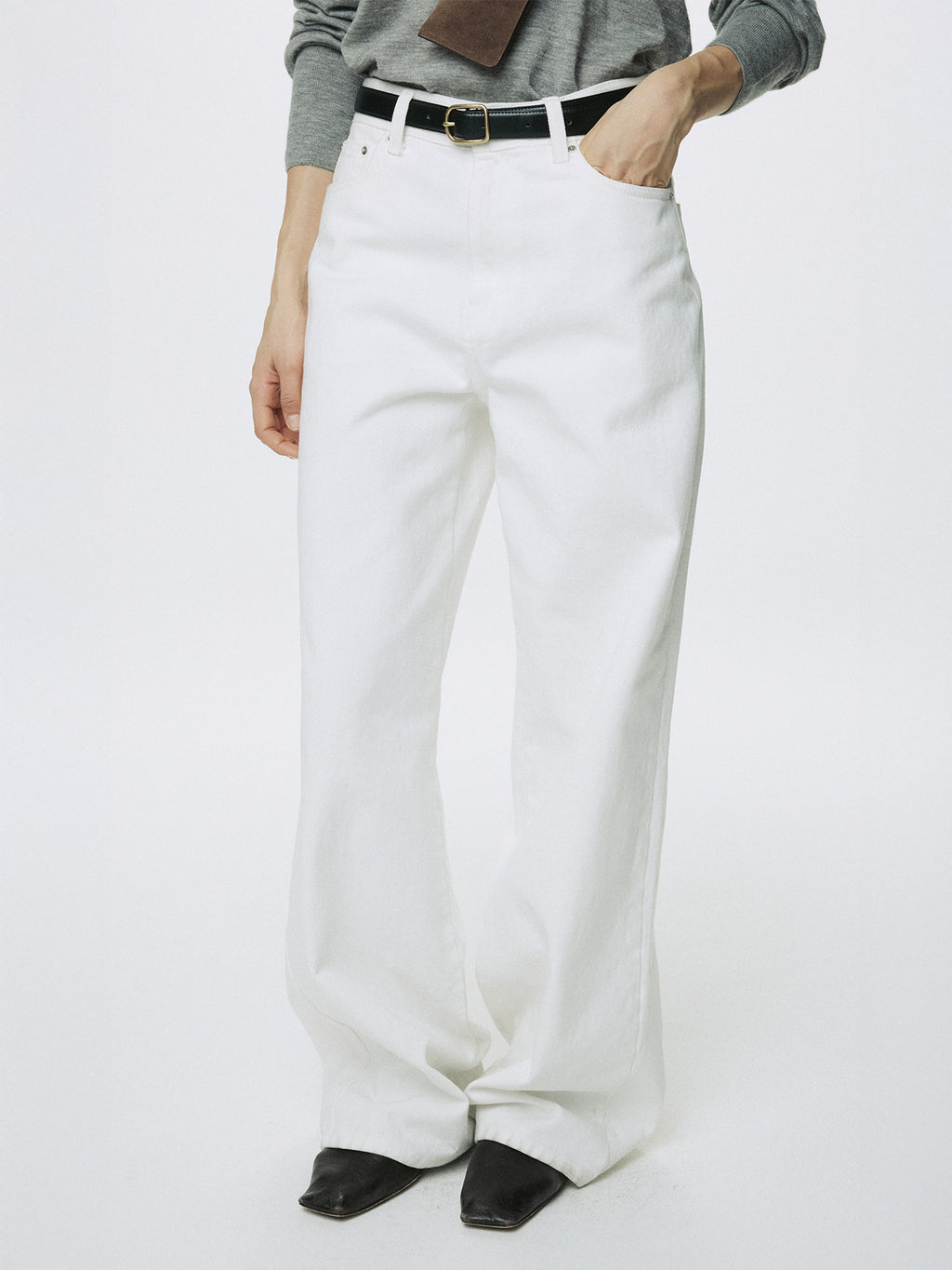 Tonywack - Wide-Leg Baggy Denim Jeans (Off White) product image 6 | TRAB K-Fashion Australia