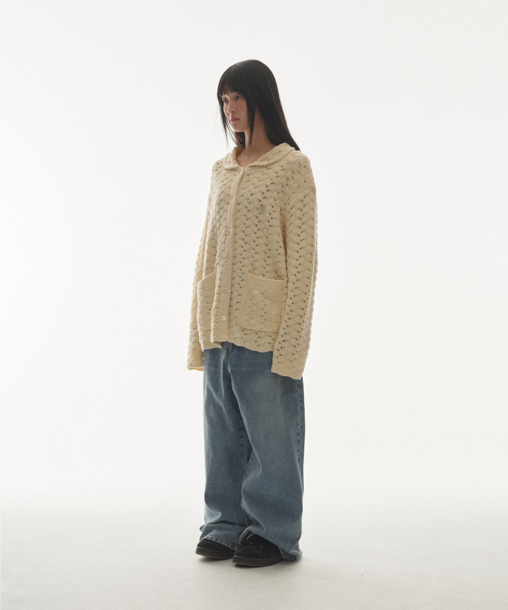 Coyseio - Wave Knit Cardigan (Ivory) product image 9 | TRAB K-Fashion Australia