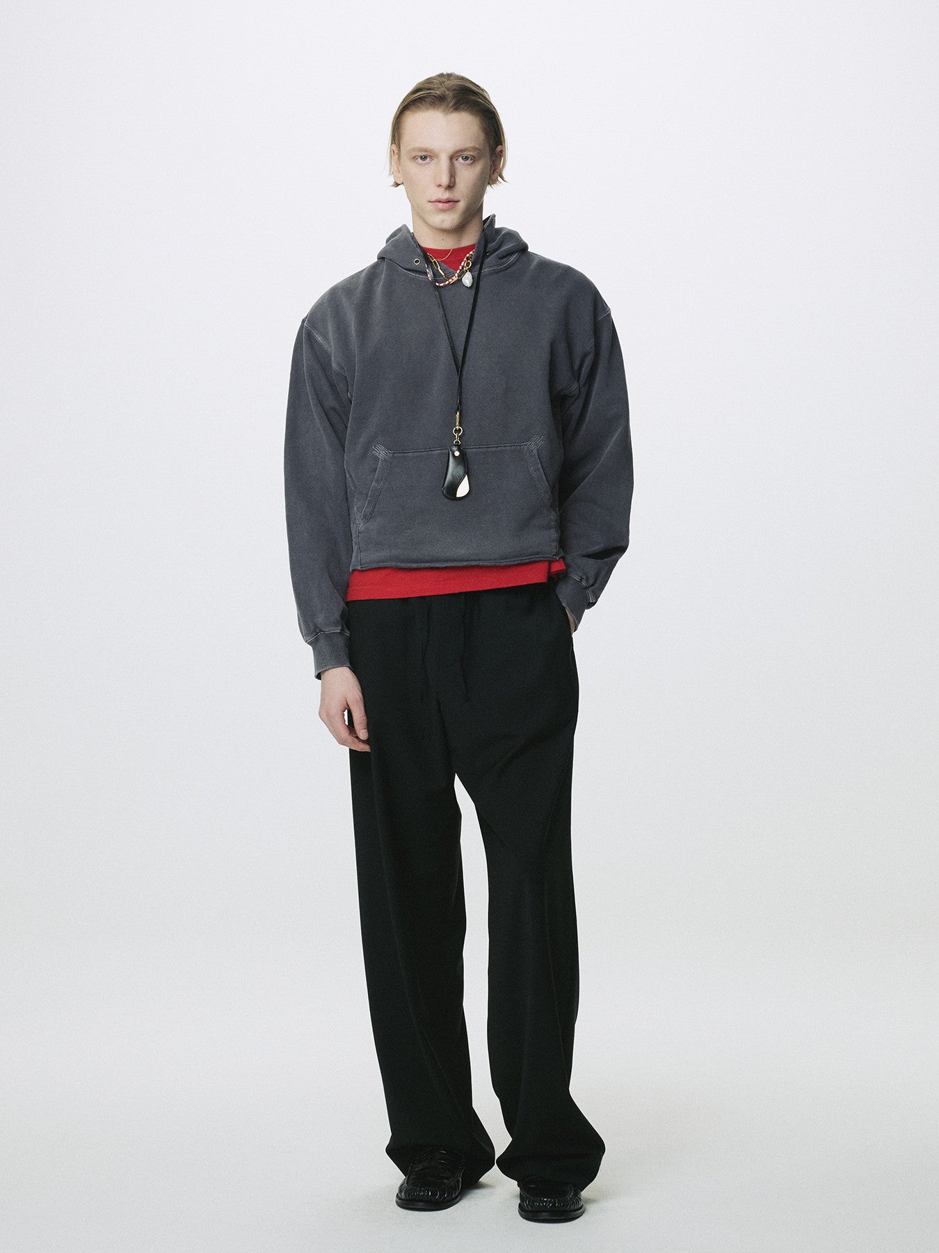Tonywack - Garment Dyed Raw Edge Hoodie (Faded Ink) product image 2 | TRAB K-Fashion Australia