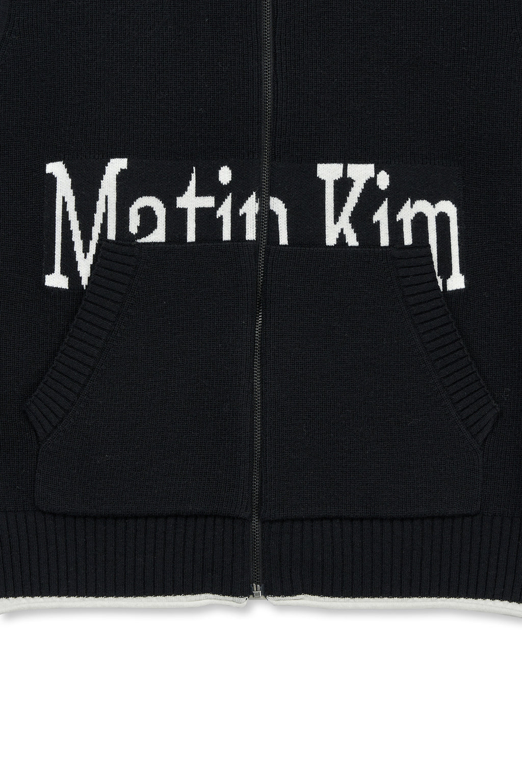 Matin Kim - Matin Kim Spell Point Knit Zip Up Vest (Black) product image 4 | TRAB K-Fashion Australia