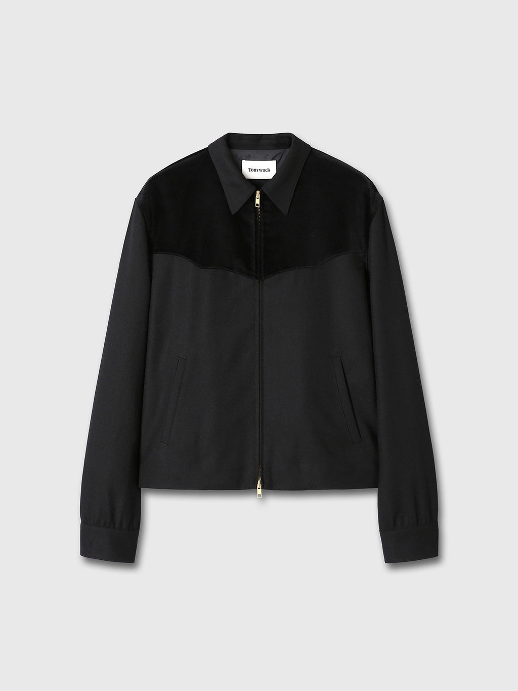 Tonywack - Wool Velvet Trimmed Blouson Jacket (Black) product image 11 | TRAB K-Fashion Australia