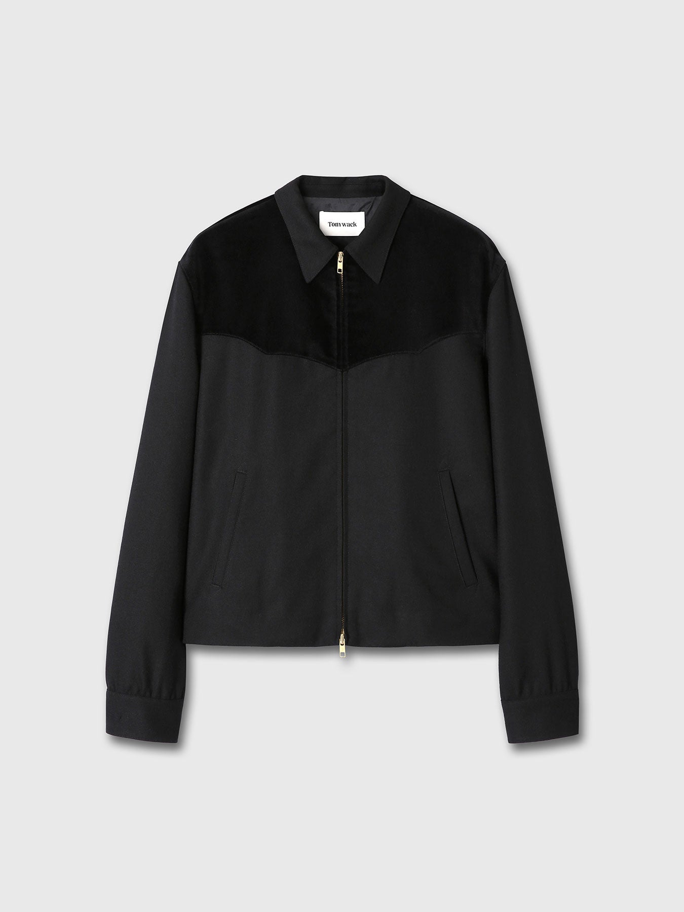 Tonywack - Wool Velvet Trimmed Blouson Jacket (Black) product image 11 | TRAB K-Fashion Australia