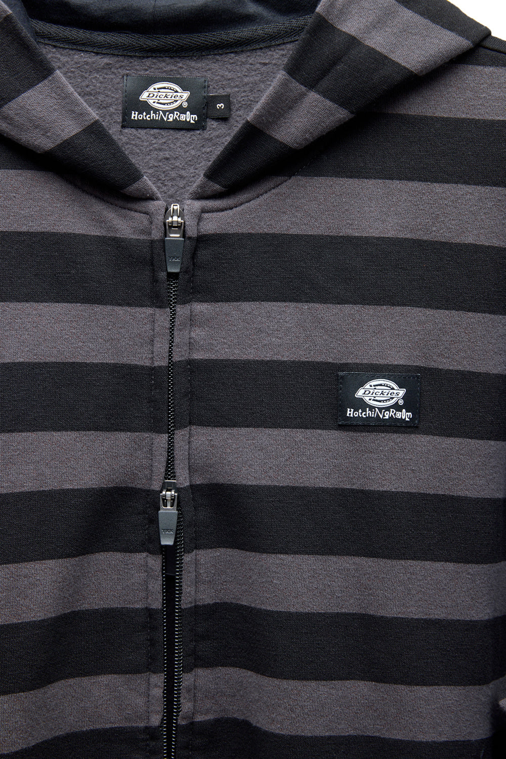 Hatchingroom - Zip Hoodie Stripe (Purple Charcoal/Black) product image 3 | TRAB K-Fashion Australia