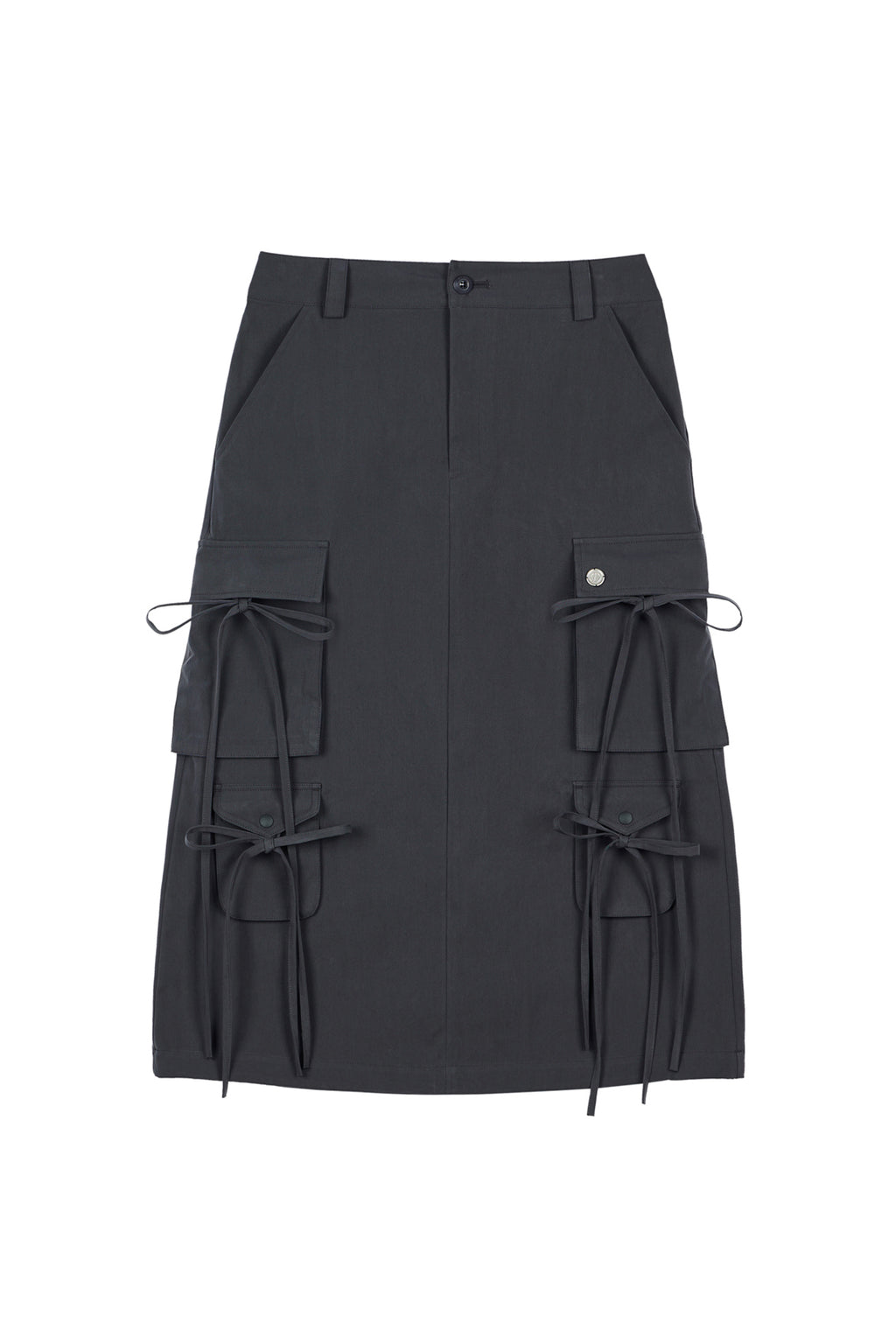 Deinet - String Point Cargo Skirt (Charcoal) product image 7 | TRAB K-Fashion Australia