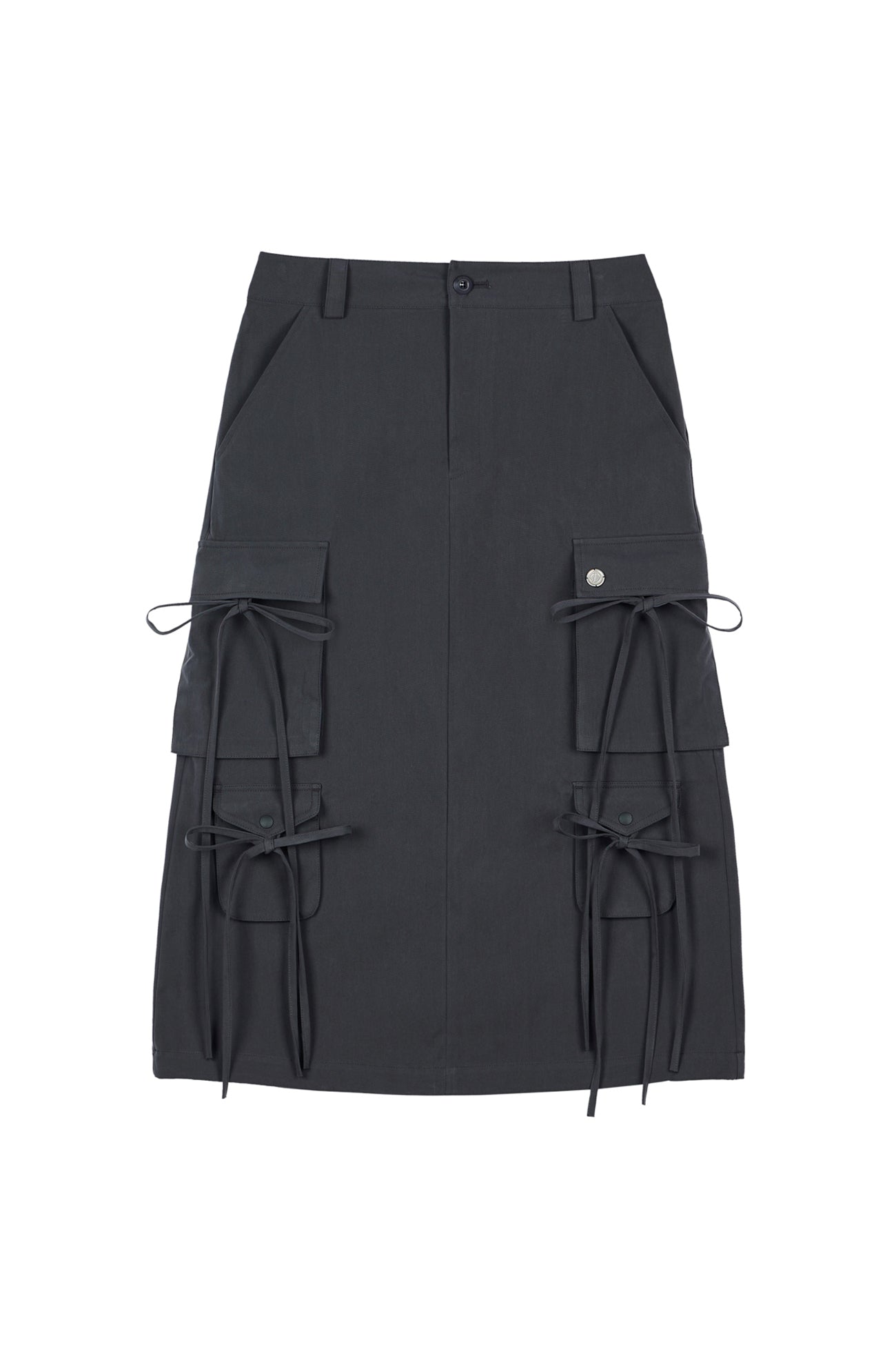 Deinet - String Point Cargo Skirt (Charcoal) product image 7 | TRAB K-Fashion Australia