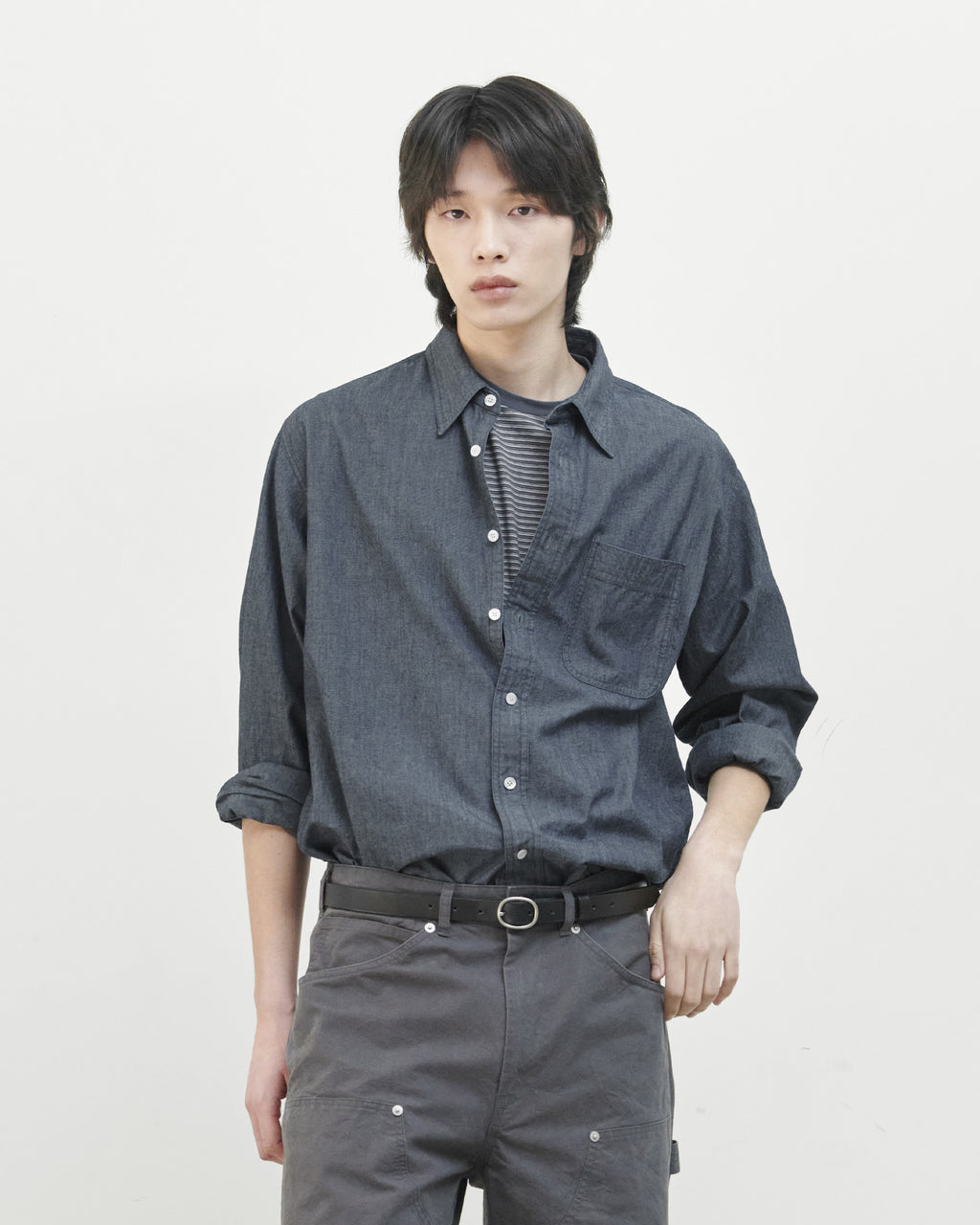 Brownyard - Chambray Shirt (Blue) product image 1 | TRAB K-Fashion Australia
