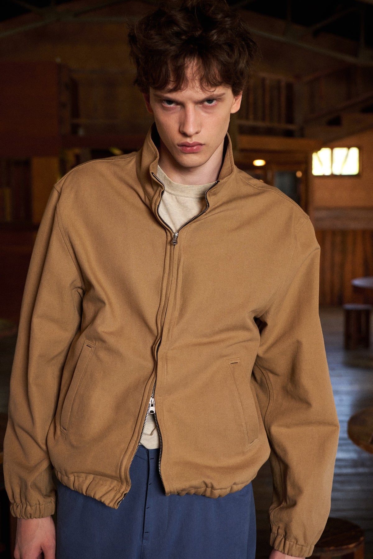 STU - Shift High-neck Jacket (Beige) product image 5 | TRAB K-Fashion Australia